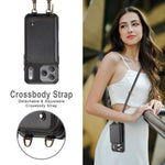 Ốp lưng ví da JEEHOOD C22 có khóa kéo và dây đeo đôi, dành cho iPhone 17 Pro Max, dành cho iPhone 17 Pro, dành cho iPhone Air, dành cho iPhone 16 Pro Max, dành cho iPhone 16 Pro, dành cho iPhone 16 Plus, dành cho iPhone 16, dành cho iPhone 15 Pro Max