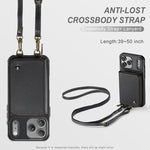 Ốp lưng ví da JEEHOOD C22 có khóa kéo và dây đeo đôi, dành cho iPhone 17 Pro Max, dành cho iPhone 17 Pro, dành cho iPhone Air, dành cho iPhone 16 Pro Max, dành cho iPhone 16 Pro, dành cho iPhone 16 Plus, dành cho iPhone 16, dành cho iPhone 15 Pro Max
