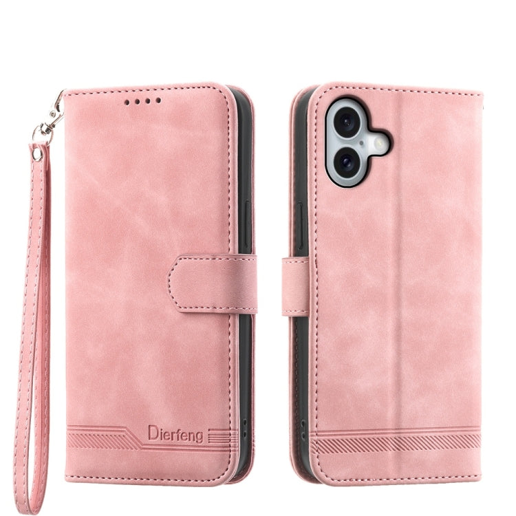 Ốp lưng điện thoại Dierfeng Dream Line TPU kết hợp da PU, dành cho iPhone 17 Pro Max, iPhone 17 Pro, iPhone 17, iPhone Air, iPhone 16e, iPhone 16 Pro Max, iPhone 16 Pro, iPhone 16 Plus