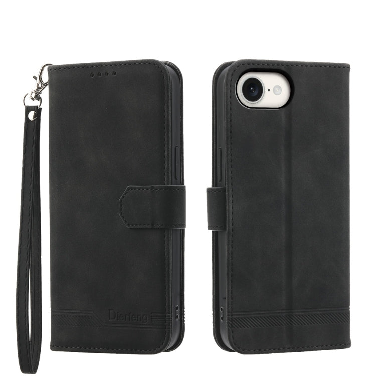 Ốp lưng điện thoại Dierfeng Dream Line TPU kết hợp da PU, dành cho iPhone 17 Pro Max, iPhone 17 Pro, iPhone 17, iPhone Air, iPhone 16e, iPhone 16 Pro Max, iPhone 16 Pro, iPhone 16 Plus