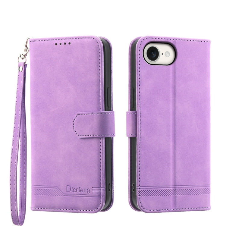 Ốp lưng điện thoại Dierfeng Dream Line TPU kết hợp da PU, dành cho iPhone 17 Pro Max, iPhone 17 Pro, iPhone 17, iPhone Air, iPhone 16e, iPhone 16 Pro Max, iPhone 16 Pro, iPhone 16 Plus