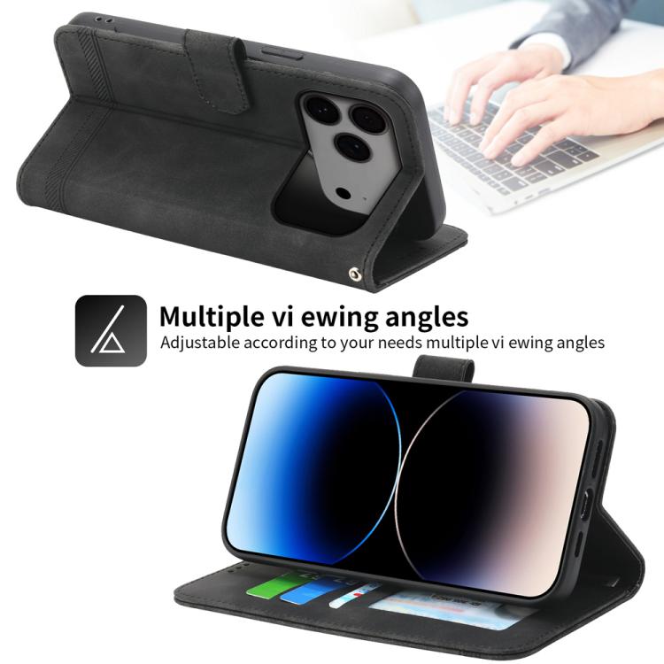 Ốp lưng điện thoại Dierfeng Dream Line TPU kết hợp da PU, dành cho iPhone 17 Pro Max, iPhone 17 Pro, iPhone 17, iPhone Air, iPhone 16e, iPhone 16 Pro Max, iPhone 16 Pro, iPhone 16 Plus