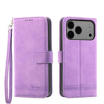 Ốp lưng điện thoại Dierfeng Dream Line TPU kết hợp da PU, dành cho iPhone 17 Pro Max, iPhone 17 Pro, iPhone 17, iPhone Air, iPhone 16e, iPhone 16 Pro Max, iPhone 16 Pro, iPhone 16 Plus