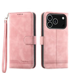 Ốp lưng điện thoại Dierfeng Dream Line TPU kết hợp da PU, dành cho iPhone 17 Pro Max, iPhone 17 Pro, iPhone 17, iPhone Air, iPhone 16e, iPhone 16 Pro Max, iPhone 16 Pro, iPhone 16 Plus