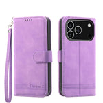 Ốp lưng điện thoại Dierfeng Dream Line TPU kết hợp da PU, dành cho iPhone 17 Pro Max, iPhone 17 Pro, iPhone 17, iPhone Air, iPhone 16e, iPhone 16 Pro Max, iPhone 16 Pro, iPhone 16 Plus