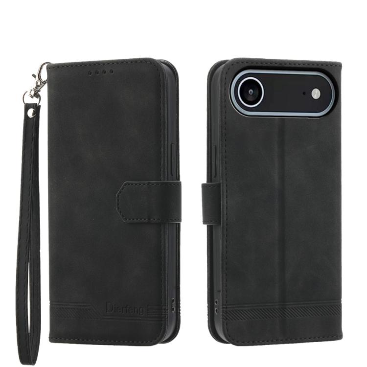 Ốp lưng điện thoại Dierfeng Dream Line TPU kết hợp da PU, dành cho iPhone 17 Pro Max, iPhone 17 Pro, iPhone 17, iPhone Air, iPhone 16e, iPhone 16 Pro Max, iPhone 16 Pro, iPhone 16 Plus
