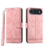 Ốp lưng điện thoại Dierfeng Dream Line TPU kết hợp da PU, dành cho iPhone 17 Pro Max, iPhone 17 Pro, iPhone 17, iPhone Air, iPhone 16e, iPhone 16 Pro Max, iPhone 16 Pro, iPhone 16 Plus