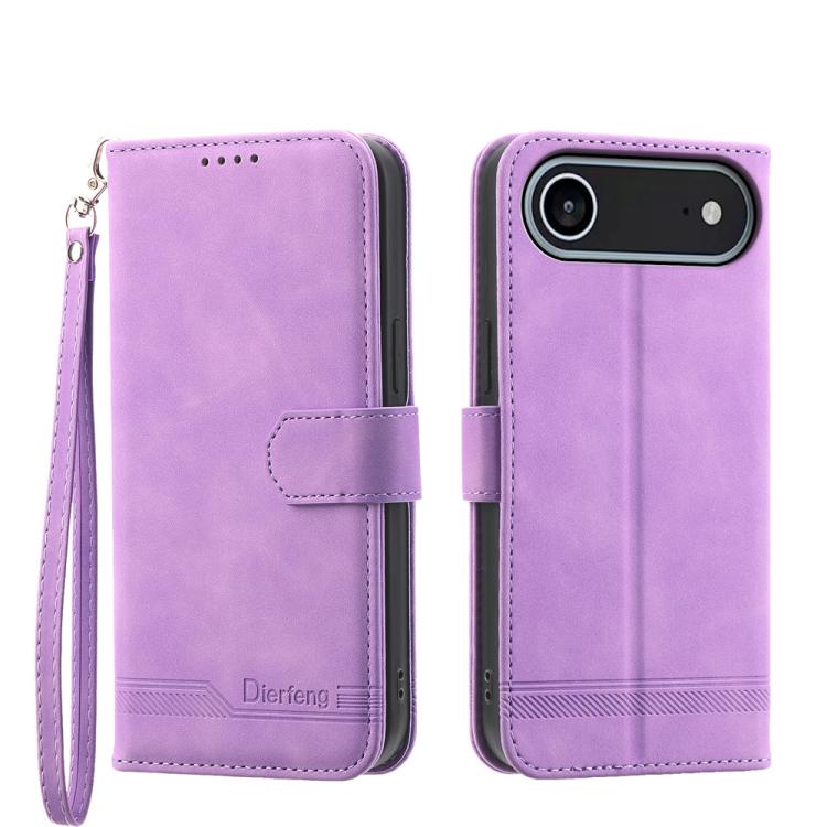 Ốp lưng điện thoại Dierfeng Dream Line TPU kết hợp da PU, dành cho iPhone 17 Pro Max, iPhone 17 Pro, iPhone 17, iPhone Air, iPhone 16e, iPhone 16 Pro Max, iPhone 16 Pro, iPhone 16 Plus