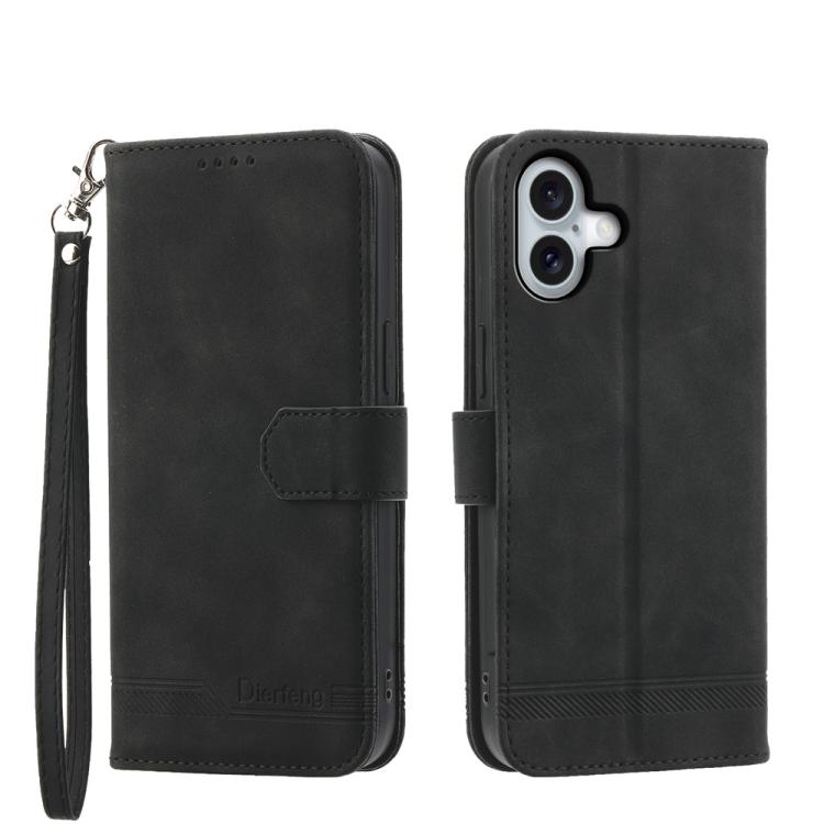 Ốp lưng điện thoại Dierfeng Dream Line TPU kết hợp da PU, dành cho iPhone 17 Pro Max, iPhone 17 Pro, iPhone 17, iPhone Air, iPhone 16e, iPhone 16 Pro Max, iPhone 16 Pro, iPhone 16 Plus