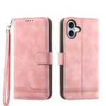 Ốp lưng điện thoại Dierfeng Dream Line TPU kết hợp da PU, dành cho iPhone 17 Pro Max, iPhone 17 Pro, iPhone 17, iPhone Air, iPhone 16e, iPhone 16 Pro Max, iPhone 16 Pro, iPhone 16 Plus
