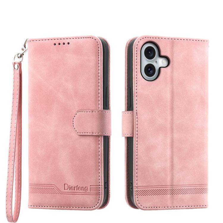 Ốp lưng điện thoại Dierfeng Dream Line TPU kết hợp da PU, dành cho iPhone 17 Pro Max, iPhone 17 Pro, iPhone 17, iPhone Air, iPhone 16e, iPhone 16 Pro Max, iPhone 16 Pro, iPhone 16 Plus