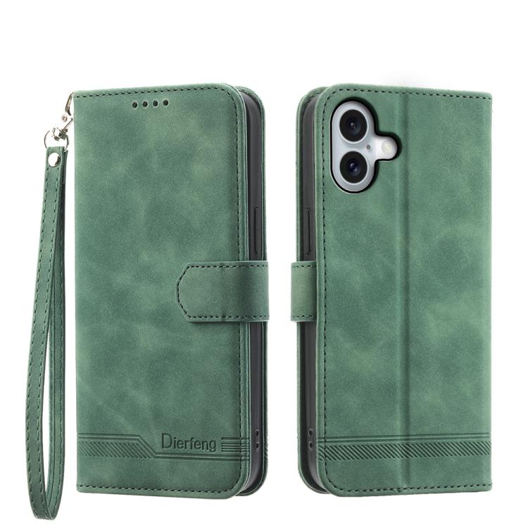 Ốp lưng điện thoại Dierfeng Dream Line TPU kết hợp da PU, dành cho iPhone 17 Pro Max, iPhone 17 Pro, iPhone 17, iPhone Air, iPhone 16e, iPhone 16 Pro Max, iPhone 16 Pro, iPhone 16 Plus