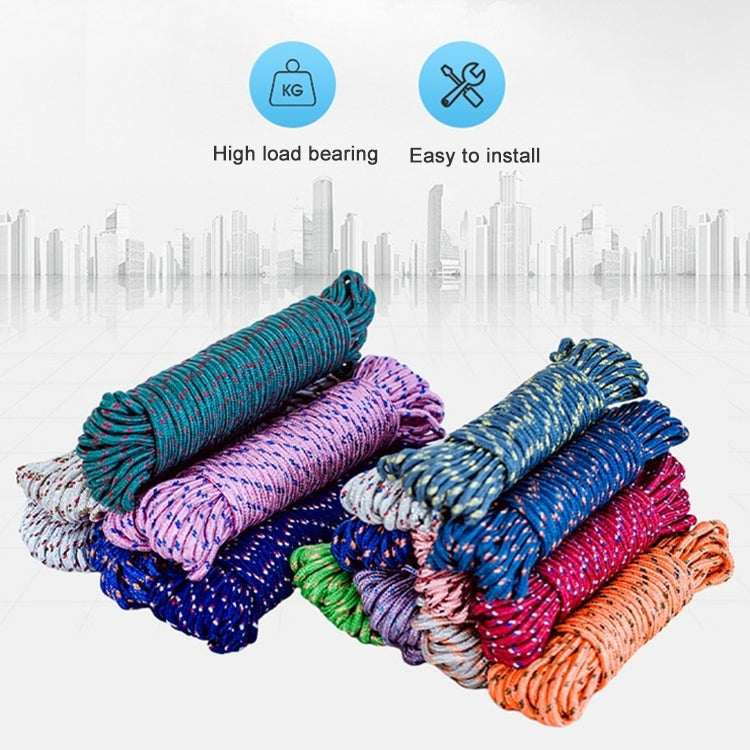 Dây nylon dày ngoài trời để phơi quần áo, màu ngẫu nhiên, 5m, 20m