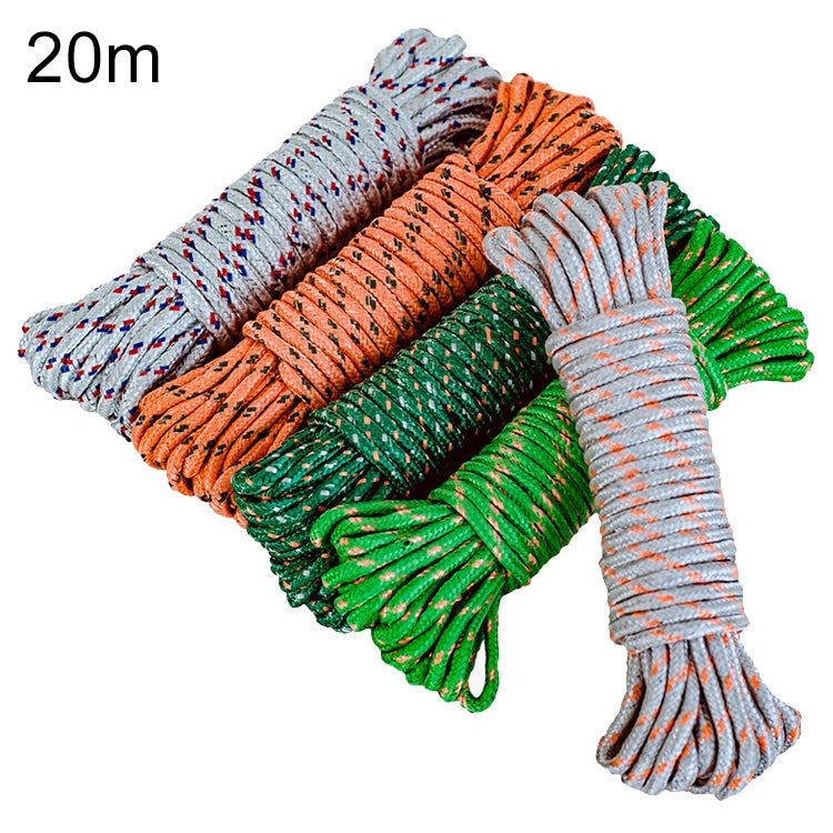 Dây nylon dày ngoài trời để phơi quần áo, màu ngẫu nhiên, 5m, 20m