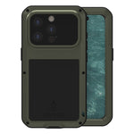 Ốp lưng điện thoại LOVE MEI kim loại chống sốc, chống nước và chống bụi, dành cho iPhone 17 Pro Max, iPhone 17 Pro, iPhone 17, iPhone 16 Pro Max, iPhone 16 Pro, iPhone 16, iPhone 15 Pro Max, iPhone 15 Pro