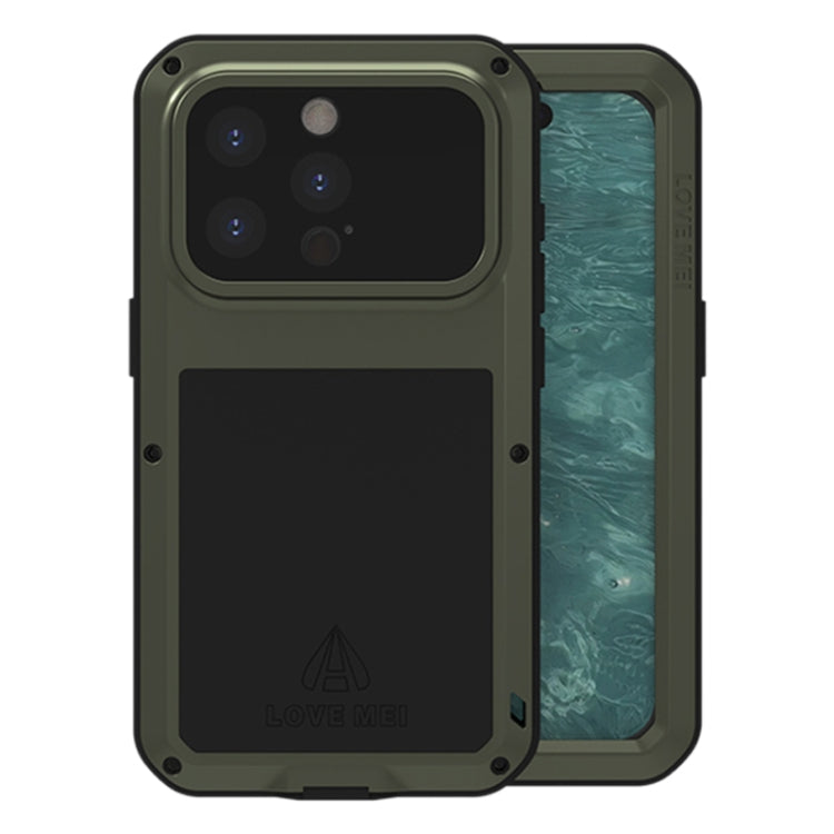 Ốp lưng điện thoại LOVE MEI kim loại chống sốc, chống nước và chống bụi, dành cho iPhone 17 Pro Max, iPhone 17 Pro, iPhone 17, iPhone 16 Pro Max, iPhone 16 Pro, iPhone 16, iPhone 15 Pro Max, iPhone 15 Pro