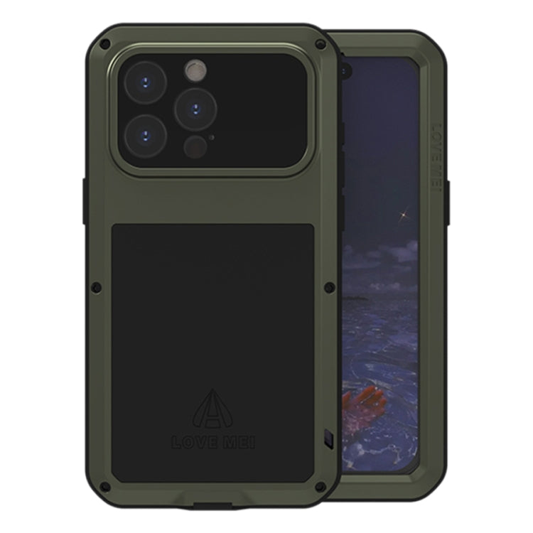 Ốp lưng điện thoại LOVE MEI kim loại chống sốc, chống nước và chống bụi, dành cho iPhone 17 Pro Max, iPhone 17 Pro, iPhone 17, iPhone 16 Pro Max, iPhone 16 Pro, iPhone 16, iPhone 15 Pro Max, iPhone 15 Pro