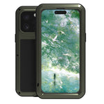 Ốp lưng điện thoại LOVE MEI kim loại chống sốc, chống nước và chống bụi, dành cho iPhone 17 Pro Max, iPhone 17 Pro, iPhone 17, iPhone 16 Pro Max, iPhone 16 Pro, iPhone 16, iPhone 15 Pro Max, iPhone 15 Pro