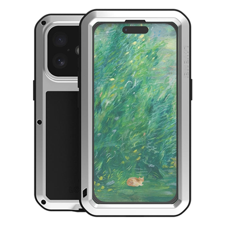 Ốp lưng điện thoại LOVE MEI kim loại chống sốc, chống nước và chống bụi, dành cho iPhone 17 Pro Max, iPhone 17 Pro, iPhone 17, iPhone 16 Pro Max, iPhone 16 Pro, iPhone 16, iPhone 15 Pro Max, iPhone 15 Pro