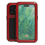 Ốp lưng điện thoại LOVE MEI kim loại chống sốc, chống nước và chống bụi, dành cho iPhone 17 Pro Max, iPhone 17 Pro, iPhone 17, iPhone 16 Pro Max, iPhone 16 Pro, iPhone 16, iPhone 15 Pro Max, iPhone 15 Pro