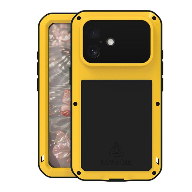 Ốp lưng điện thoại LOVE MEI kim loại chống sốc, chống nước và chống bụi, dành cho iPhone 17 Pro Max, iPhone 17 Pro, iPhone 17, iPhone 16 Pro Max, iPhone 16 Pro, iPhone 16, iPhone 15 Pro Max, iPhone 15 Pro