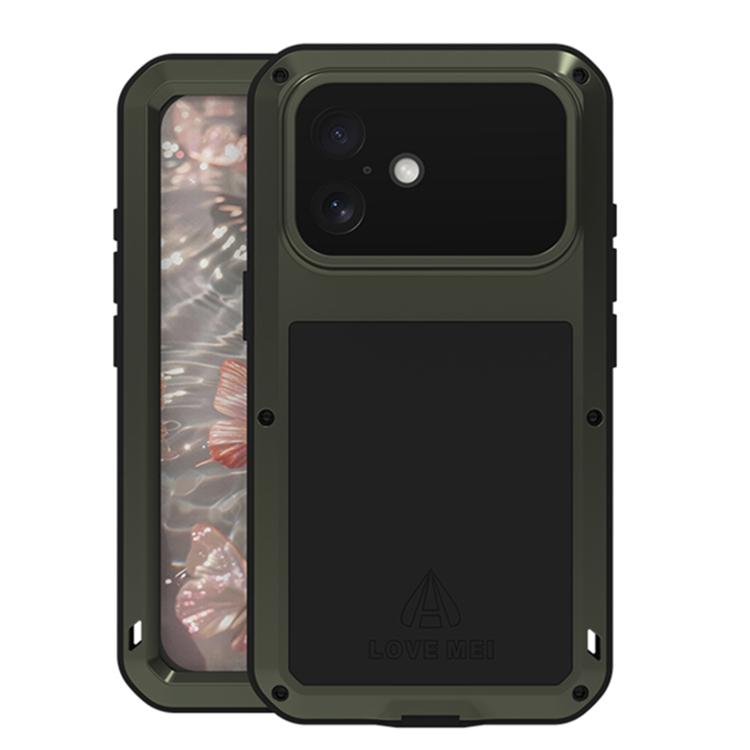 Ốp lưng điện thoại LOVE MEI kim loại chống sốc, chống nước và chống bụi, dành cho iPhone 17 Pro Max, iPhone 17 Pro, iPhone 17, iPhone 16 Pro Max, iPhone 16 Pro, iPhone 16, iPhone 15 Pro Max, iPhone 15 Pro