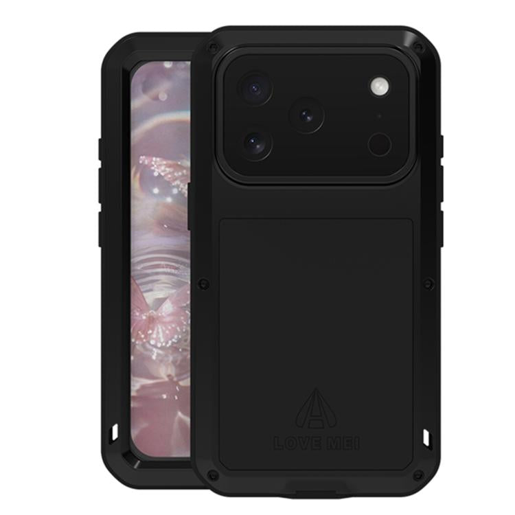 Ốp lưng điện thoại LOVE MEI kim loại chống sốc, chống nước và chống bụi, dành cho iPhone 17 Pro Max, iPhone 17 Pro, iPhone 17, iPhone 16 Pro Max, iPhone 16 Pro, iPhone 16, iPhone 15 Pro Max, iPhone 15 Pro
