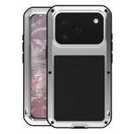 Ốp lưng điện thoại LOVE MEI kim loại chống sốc, chống nước và chống bụi, dành cho iPhone 17 Pro Max, iPhone 17 Pro, iPhone 17, iPhone 16 Pro Max, iPhone 16 Pro, iPhone 16, iPhone 15 Pro Max, iPhone 15 Pro
