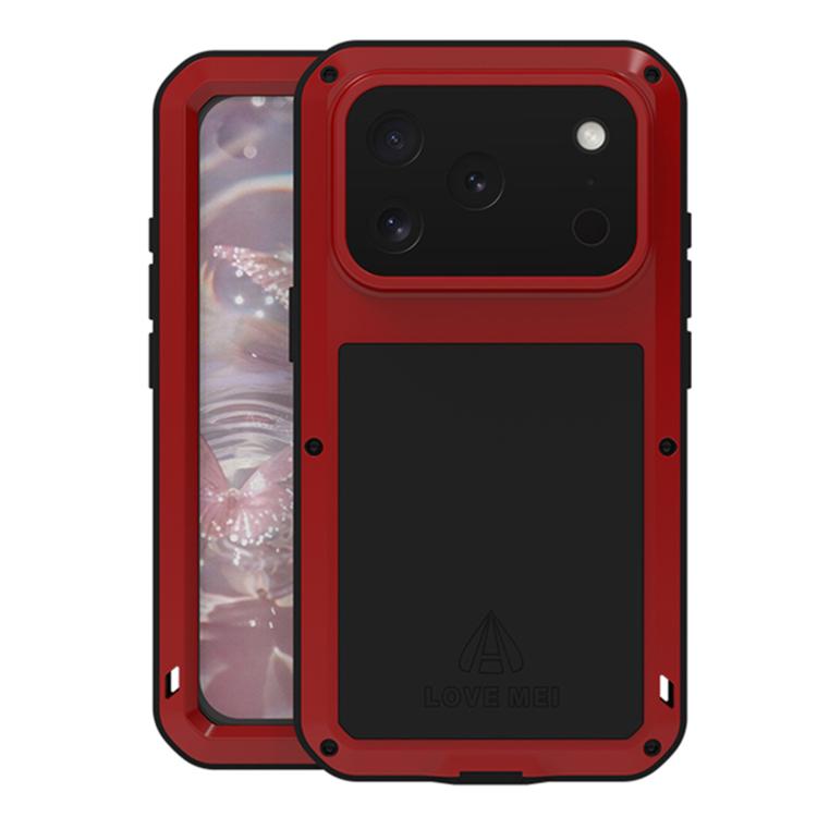 Ốp lưng điện thoại LOVE MEI kim loại chống sốc, chống nước và chống bụi, dành cho iPhone 17 Pro Max, iPhone 17 Pro, iPhone 17, iPhone 16 Pro Max, iPhone 16 Pro, iPhone 16, iPhone 15 Pro Max, iPhone 15 Pro