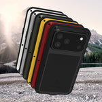 Ốp lưng điện thoại LOVE MEI kim loại chống sốc, chống nước và chống bụi, dành cho iPhone 17 Pro Max, iPhone 17 Pro, iPhone 17, iPhone 16 Pro Max, iPhone 16 Pro, iPhone 16, iPhone 15 Pro Max, iPhone 15 Pro