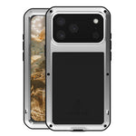 Ốp lưng điện thoại LOVE MEI kim loại chống sốc, chống nước và chống bụi, dành cho iPhone 17 Pro Max, iPhone 17 Pro, iPhone 17, iPhone 16 Pro Max, iPhone 16 Pro, iPhone 16, iPhone 15 Pro Max, iPhone 15 Pro