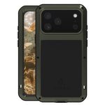 Ốp lưng điện thoại LOVE MEI kim loại chống sốc, chống nước và chống bụi, dành cho iPhone 17 Pro Max, iPhone 17 Pro, iPhone 17, iPhone 16 Pro Max, iPhone 16 Pro, iPhone 16, iPhone 15 Pro Max, iPhone 15 Pro