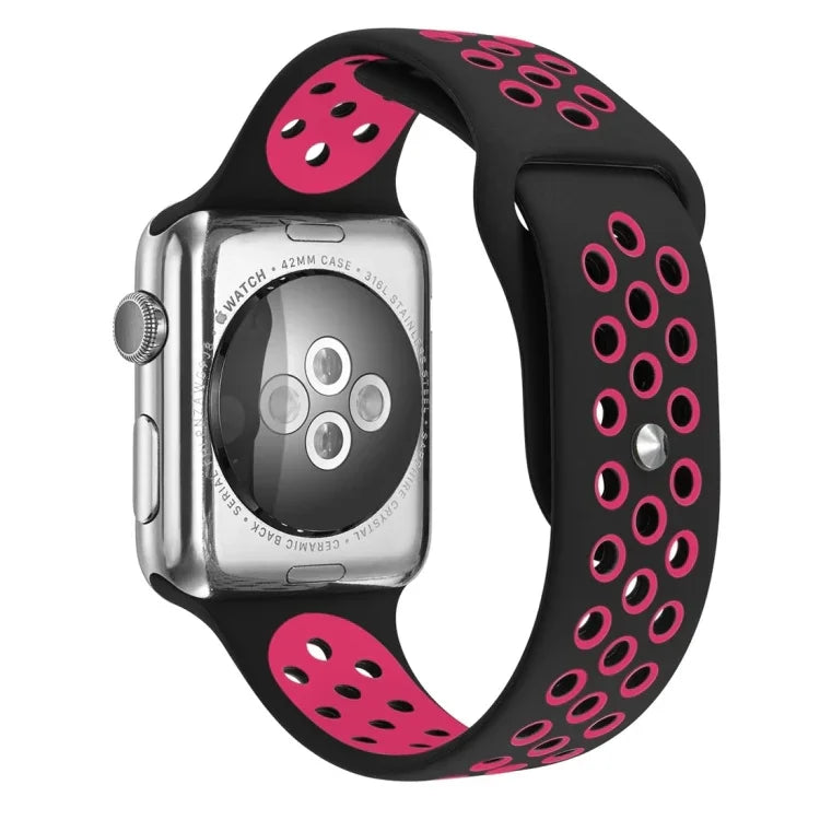 Dây đồng hồ silicone thể thao phiên bản tiêu chuẩn, dành cho Apple Watch Series 7 41mm / 6 & SE & 5 & 4 40mm / 3 & 2 & 1 38mm, dành cho Apple Watch Ultra 49mm / Series 8 & 7 45mm / SE 2 & 6 & SE & 5 & 4 44mm / 3 & 2 & 1 42mm