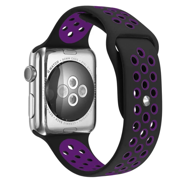 Dây đồng hồ silicone thể thao phiên bản tiêu chuẩn, dành cho Apple Watch Series 7 41mm / 6 & SE & 5 & 4 40mm / 3 & 2 & 1 38mm, dành cho Apple Watch Ultra 49mm / Series 8 & 7 45mm / SE 2 & 6 & SE & 5 & 4 44mm / 3 & 2 & 1 42mm