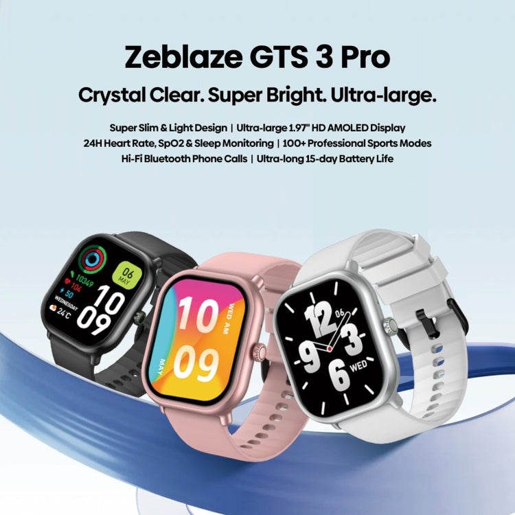 Đồng hồ thông minh thể dục Zeblaze GTS 3 Pro IP68 màn hình HD 1.97 inch