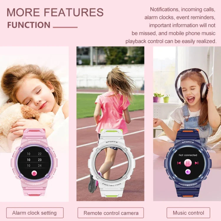 Đồng hồ thông minh trẻ em HT19 màn hình tròn 1.2 inch IP68, hỗ trợ theo dõi giấc ngủ