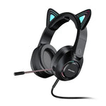Tai nghe chơi game có dây AWEI GM-9 với đèn tai mèo nhiều màu và mic, GM-9