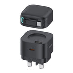 Bộ sạc nhanh GaN PD35W cổng đôi Type-C USAMS US-CC204 SMF Series, phích cắm UK