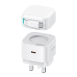 Bộ sạc nhanh GaN PD35W cổng đôi Type-C USAMS US-CC204 SMF Series, phích cắm UK