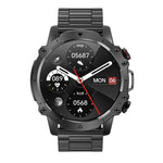 Đồng hồ thông minh AK56 IP67 BT5.1 màn hình 1.43 inch hỗ trợ gọi thoại / theo dõi sức khỏe, dây thép ngọc trai, dây lưới thép