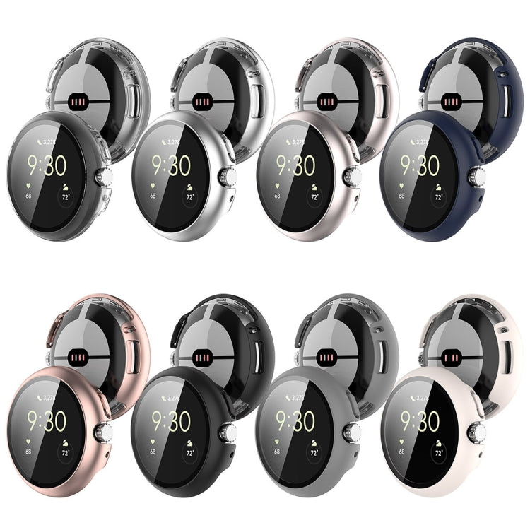 Ốp bảo vệ đồng hồ tích hợp PC + kính cường lực, dành cho Google Pixel Watch 2