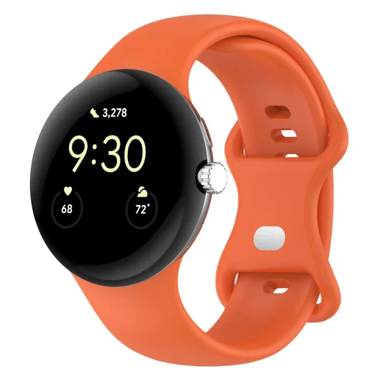 Dây đồng hồ silicone màu trơn cho Google Pixel Watch 4 / 3 / 2 / 1 41mm, Size S, Size L