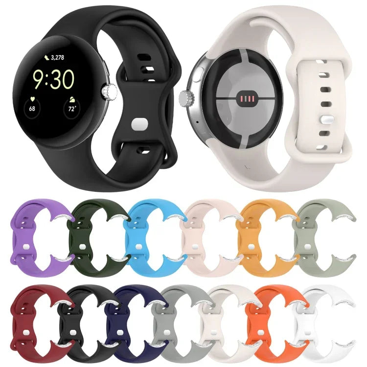 Dây đồng hồ silicone màu trơn cho Google Pixel Watch 4 / 3 / 2 / 1 41mm, Size S, Size L