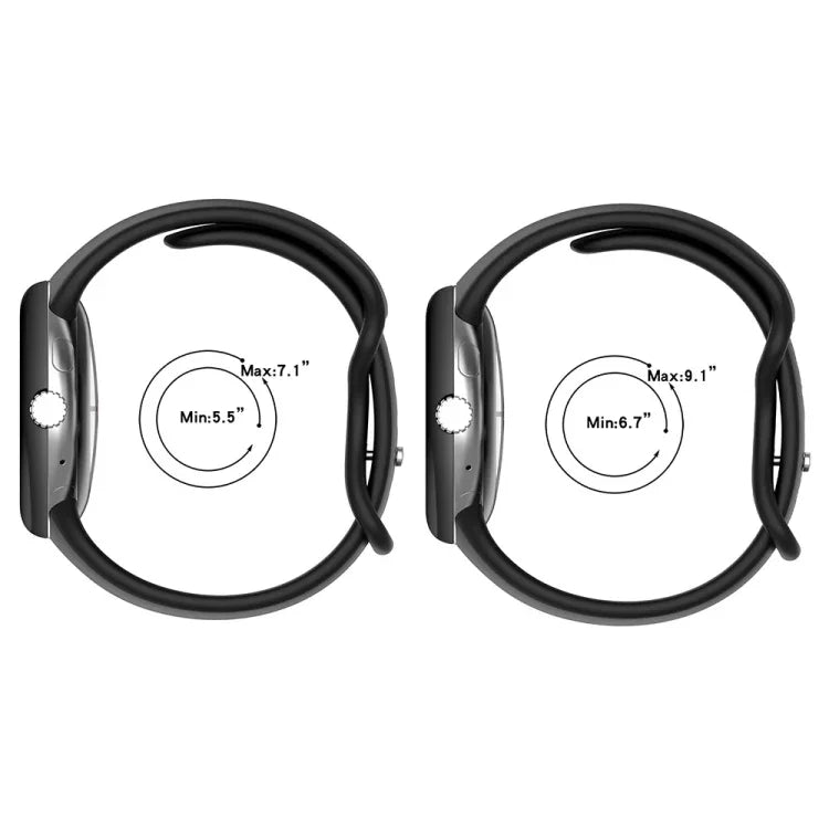 Dây đồng hồ silicone màu trơn cho Google Pixel Watch 4 / 3 / 2 / 1 41mm, Size S, Size L