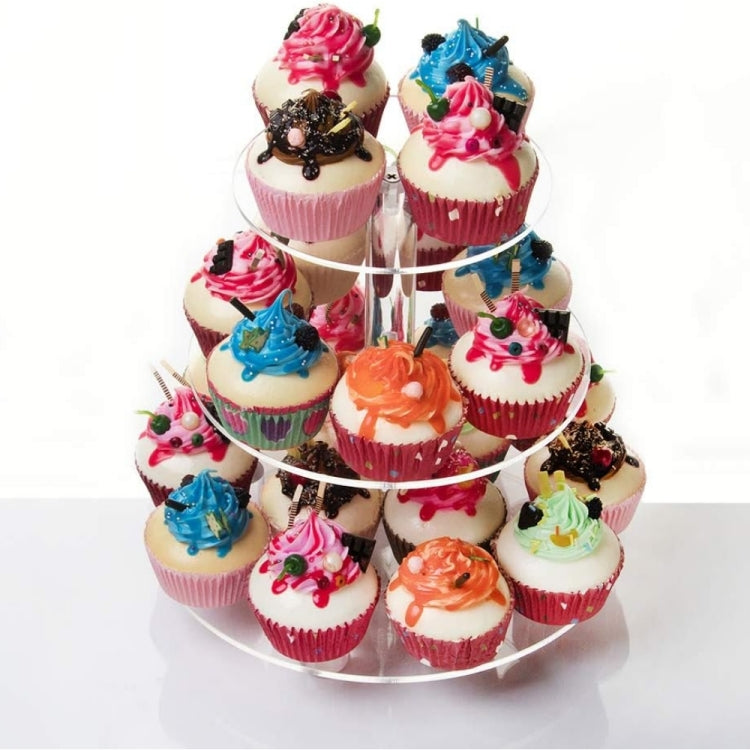 Giá đỡ cupcake acrylic tròn 3 tầng YX062, YX062