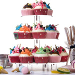 Giá đỡ cupcake acrylic tròn 3 tầng YX062, YX062