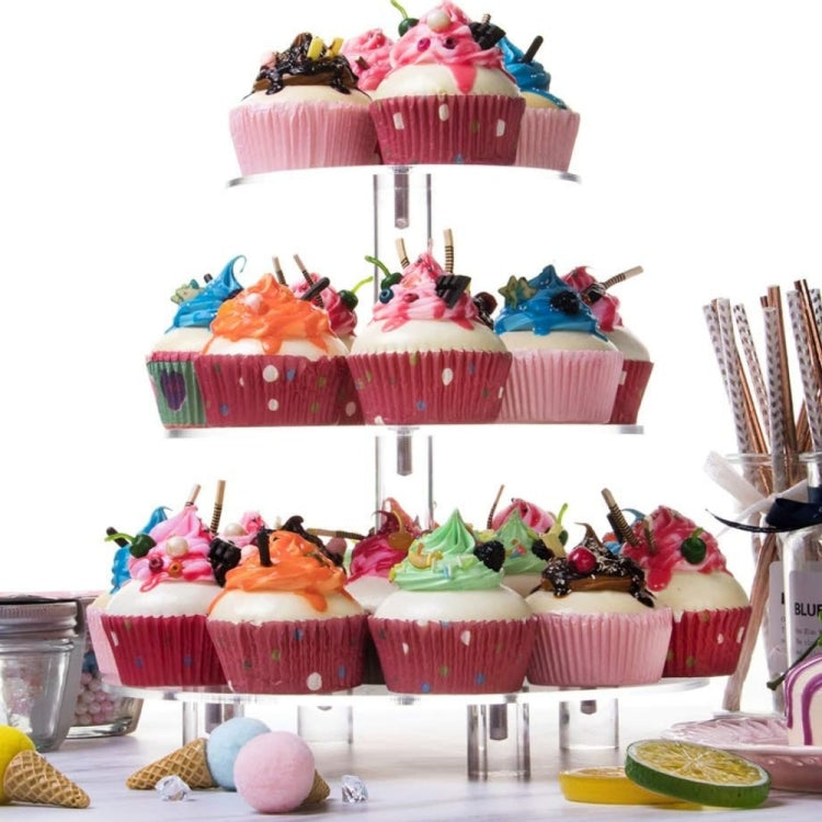 Giá đỡ cupcake acrylic tròn 3 tầng YX062, YX062