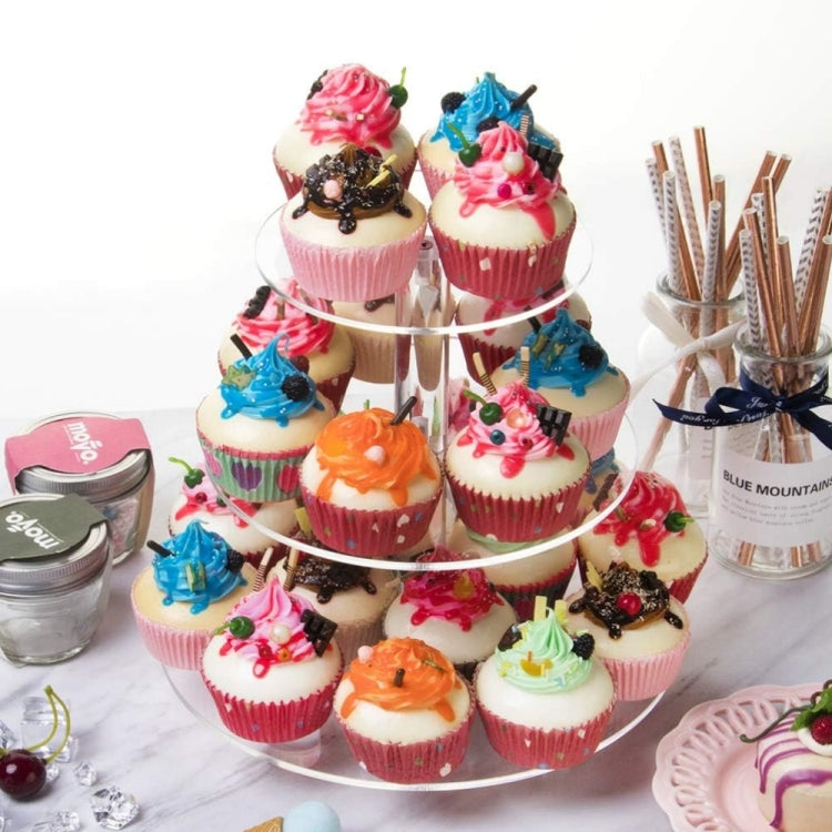 Giá đỡ cupcake acrylic tròn 3 tầng YX062, YX062
