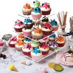 Giá đỡ cupcake acrylic vuông 3 tầng YX063, YX063