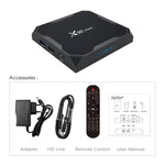 X96 max+ Hộp TV Thông Minh 4K, Android 9.0, Amlogic S905X3 Bốn Nhân Cortex-A55, 4GB+64GB, Hỗ Trợ LAN, AV, WiFi 2.4G/5G, USBx2, Thẻ TF, Phích Cắm EU, Phích Cắm UK, Phích Cắm AU